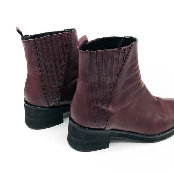 HOMERS Artisan Ribbed Chelsea Leather Ankle Boot Purple 41 - Picture 5 of 13